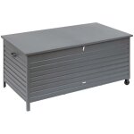 Hesperide - coffre de rangement menango graphite 195 x 96 x 108 cm en aluminum trait poxy - hespride ...