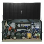 Trimetals - coffre de rangement m�tal 1500l anthracite - 1, 51m� utile - storeguard