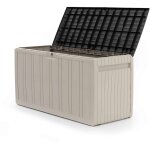 Gardiun - coffre de rangement en rsine top 117x45, 5x57, 50 cm 270l montage par clic avec systme de ...