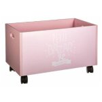 Atmosphera - coffre  roulettes - rose - 48 x 30 x 28 cm - livraison gratuite