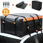 Coffre de toit voiture 425l impermable pour voyage, 111x86x43cm, sac  bagages rsistant aux intempries, ...