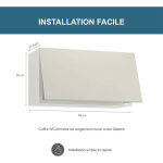 Coffre wc / armoire de rangement mural lineo - porte relevable, sans poignée - système à fermeture ralentie ... Coffre wc / armoire de rangement mural lineo - porte relevable, sans poignée - système à fermeture ralentie ...