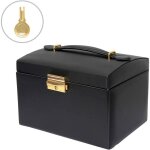 Coffret � bijoux en cuir de palissandre, coffret � bijoux � deux tiroirs, coffret � bijoux pour boucles ...