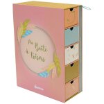 Coffret boîte à trésors et journal de naissance multicolore 22. 5x31 cm Coffret boîte à trésors et journal de naissance multicolore 22. 5x31 cm