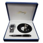 Coffret cadeau pour homme montre ceinture stylo dans une boîte élégante Coffret cadeau pour homme montre ceinture stylo dans une boîte élégante