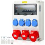 Coffret de chantier distributeur de courant mural avec disjoncteur et fi, r�partiteur �lectrique 1x32a ...