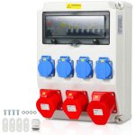 Coffret de chantier monophase repartiteur de courant mural coffret electrique de chantier 1x32a 2x16a ...