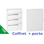 Schneider - coffret �lectrique 54 modules 3 rang�es avec porte r9h18403 + r9h18423