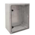 Coffret lectrique abs 500x400x245 tanche ip65 - porte transparente - avec plaque de fond