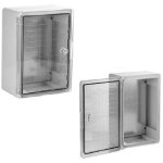 Coffret lectrique tanche porte translucide 350 x 250 x 150 mm ip65 avec plaque de fond