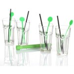Coffret � mojito 13 pi�ces ? verres en verre et accessoires en polypropyl�ne ? design transparent ? dimensions ...