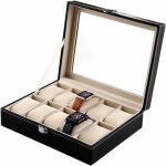 Coffret / prsentoir / bote / botier  montre bijoux coffret de rangement pour montres avec serrure ...
