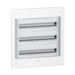 Coffret de repartition encastré 3 rangees 24 modules blanc 610x660x125mm sans porte avec bornier terre ... Coffret de repartition encastré 3 rangees 24 modules blanc 610x660x125mm sans porte avec bornier terre ...