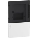 Schneider electric - coffret de rpartition  encastrer (mur plein) 1x4m avec porte translucide et bornier ...