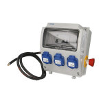 Cofrelec - coffret de chantier monophas� 3 prises 16a 2p + t + 1 arr�t d'urgence