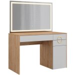 Vicco - coiffeuse adela, rockford hickory naturel, 115 cm avec miroir led Vicco - coiffeuse adela, rockford hickory naturel, 115 cm avec miroir led