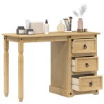 Coiffeuse corona 110x47x75 cm bois de pin massif vidaxl