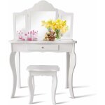 Goplus - coiffeuse pour enfants design avec miroir a 3 volets pliables ajustables, partie superieure ... Goplus - coiffeuse pour enfants design avec miroir a 3 volets pliables ajustables, partie superieure ...