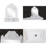 Vidaxl - coiffeuse avec miroir pivotant rectangulaire mdf - table de maquillage - coiffeuse - vanity ...