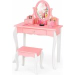 Costway - coiffeuse avec tabouret pour enfants de style princesse avec miroir pivotant à 360° amovible ... Costway - coiffeuse avec tabouret pour enfants de style princesse avec miroir pivotant à 360° amovible ...