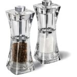 Coffret 2 moulins sel et poivre 12, 5 cm - crystal - cole et mason