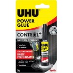 Colle extra forte - tous supports - transparente - uhu power glue - tube de 5g