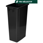 Jvd - collecteur 80l noir 50% plastique recycl - matriel professionnel