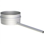 Le sanitaire - collecteur de condensats  150 x 250 mm avec tuyau d'coulement