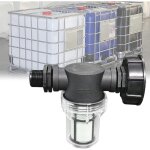 Collecteurs d'eau de pluie - robinet raccord cuve 1000 l avec filtre et adaptateur s60x6 pour tuyau de ...