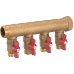 Riquier ? collecteur modulaire sanitaire avec vanne ? 2 d�parts ? entr�e m20x27 ? sortie m15x21 ? compatible ...