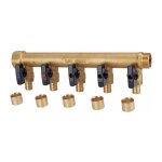 Grk - collecteur avec vannes per � glissement m / f - 3 / 4' - diam�tre 16 mm - 5 sorties