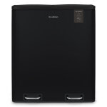 Les collectors n�910, poubelle de recyclage, 2 bacs de 30 litres, bacs amovibles, noir mat