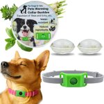Collier anti puce et tique chien naturel, pendentif r�pulsif aux huiles essentielles avec 2 capsules ...