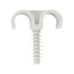 Ing fixations - collier cheville plastique blanc double - tube diamtre 16 mm - vendu par 100 - fix - ...