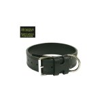 Morin - collier chien cousu double, cuir noir d�signation : collier cousu double. cuir noir longueur ...