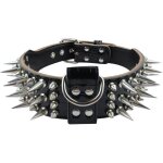 Collier pour chien en cuir clout� avec laisse, rivets en cuir pu pour chien pit bull - collier pour chat ...