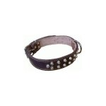 Inferramenta - collier pour chien en cuir doubla de 2 ranga es de clous largeur 40 mm longueur 70 cm
