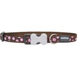 Collier chien red dingo fantaisie marron à pois rose taille : t1 Collier chien red dingo fantaisie marron à pois rose taille : t1