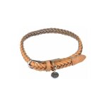 Collier pour chien réglable 'tressé' 45 - 65cm naturel Collier pour chien réglable 'tressé' 45 - 65cm naturel