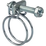 Collier double fils acier 2 pièces boutté tuyau de Ø19 mm à Ø22 mm Collier double fils acier 2 pièces boutté tuyau de Ø19 mm à Ø22 mm