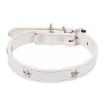 Collier fantaisie pour chien 'toiles' 35cm blanc