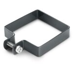 Easycloture ? collier de fixation carr� 60 x 60 mm pour portillon grillag� ? acier galvanis� et thermolaqu� ...