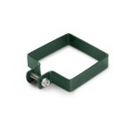 Collier de fixation carré 60 x 60 mm pour portillon grillagé vert Collier de fixation carré 60 x 60 mm pour portillon grillagé vert