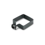 Collier de fixation carré 80 x 80 mm pour portillon grillagé gris anthracite Collier de fixation carré 80 x 80 mm pour portillon grillagé gris anthracite