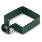 Collier de fixation carr� 80 x 80 mm pour portillon grillag� vert