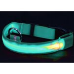 Collier led pour chien rechargeable par usb - collier lumineux lumineux et haute visibilit� pour la marche ...