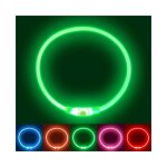 Serbia - collier lumineux chien rechargeable(green), collier chien led lumineux, clignotant collier de ...