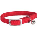 Collier nylon simple chromé chat rouge Collier nylon simple chromé chat rouge