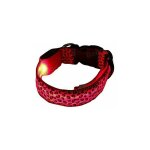 Collier de scurit pour animaux de compagnie en nylon illumin  del  imprim lopard (pile rouge modle ...