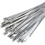 Collier de serrage inox 50 pices, 300mm4, 6mm attache cbles acier inoxydable, collier de serrage ...